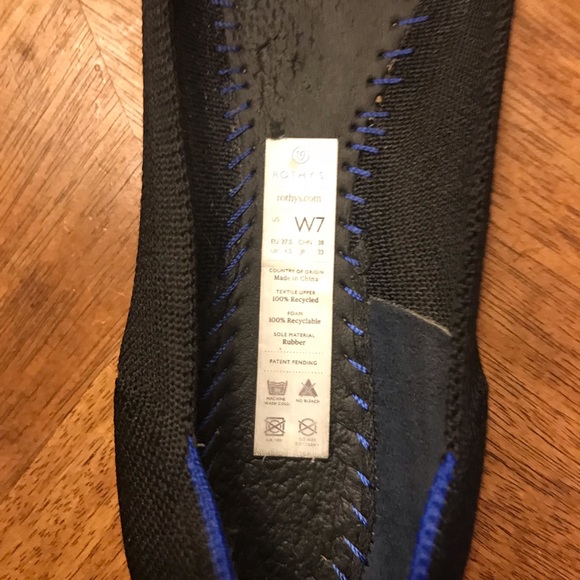 Women's Shoes ROTHY"S Black The Point Retired Honeycomb In Flats - Picture 4 of 9